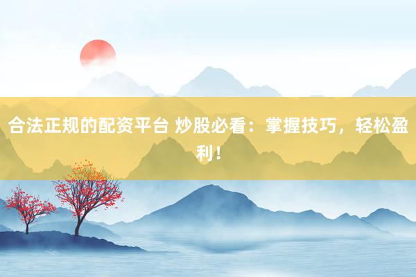 合法正规的配资平台 炒股必看：掌握技巧，轻松盈利！