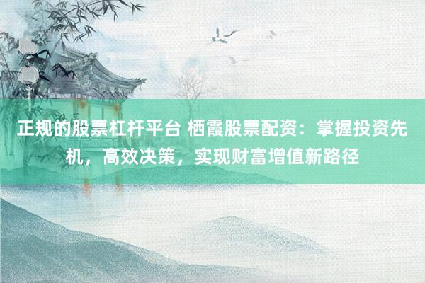 正规的股票杠杆平台 栖霞股票配资：掌握投资先机，高效决策，实现财富增值新路径
