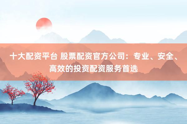 十大配资平台 股票配资官方公司：专业、安全、高效的投资配资服务首选