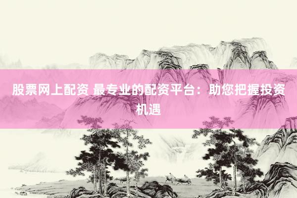 股票网上配资 最专业的配资平台：助您把握投资机遇