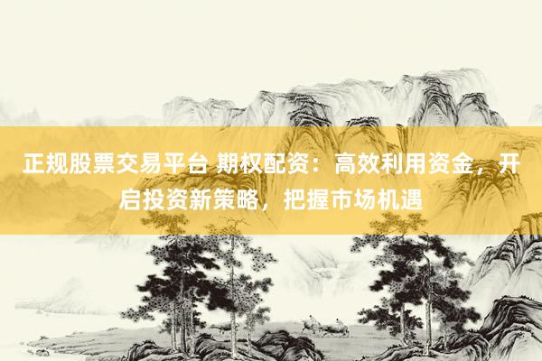 正规股票交易平台 期权配资：高效利用资金，开启投资新策略，把握市场机遇