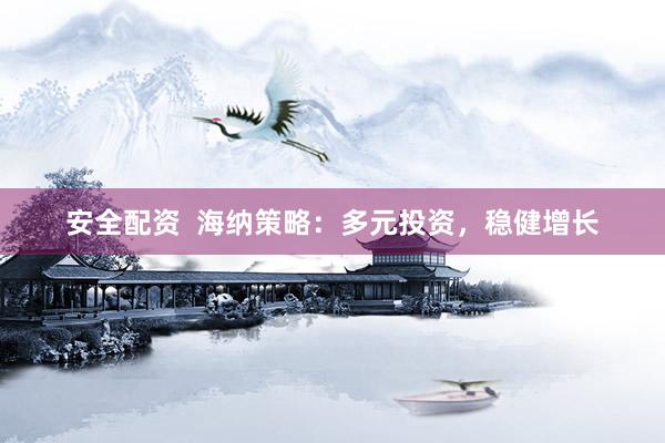 安全配资  海纳策略：多元投资，稳健增长